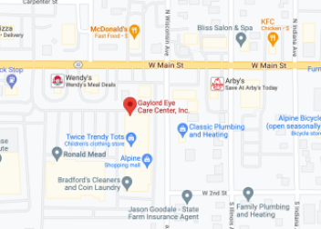 Map location of Gaylord Eye Care Center
